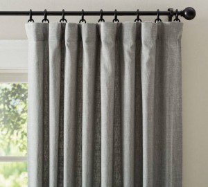 rèm vải vành khuyên màu xám nghệ thuật nhất mã RV 827