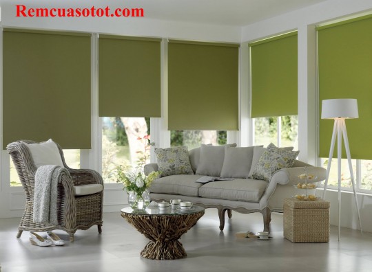 Rèm cuốn, mẫu rèm phòng khách chống nắng giá rẻ mã RC 827