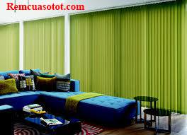 Rèm lá dọc màu xanh lá cho phòng khách đầy sức sống mã RLD 118