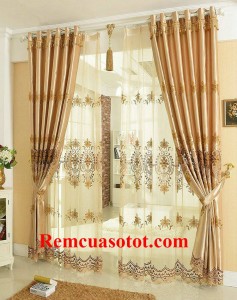 Rèm vải Ô rê hai lớp cản sáng chống nắng cho cửa sổ mã RV 842
