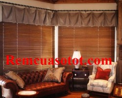Rèm gỗ phòng khách sang trọng và đẳng cấp mã RG 124