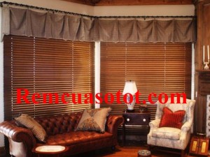 Rèm gỗ phòng khách sang trọng và đẳng cấp mã RG 124