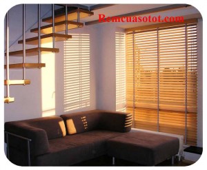 Rèm gỗ phòng khách đẹp sang trọng tại Hà Nội mã RG 138